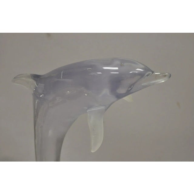 Mid 20th Century Donjo Acrylic Lucite Dolphin 22" Statue Sculpture 394/750 Modern Figure For Sale - Image 5 of 12