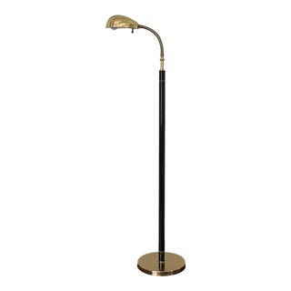 1980s Mid-Century Brass Clam Shell Floor Lamp For Sale