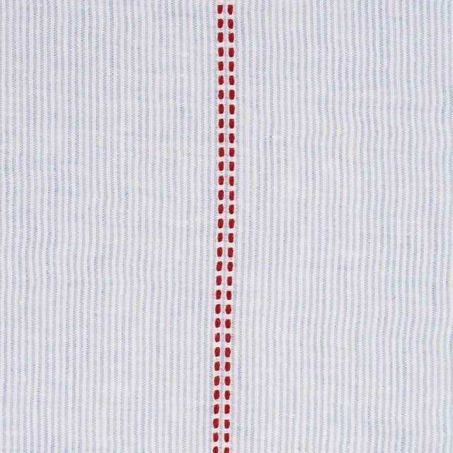 Contemporary SAMPLE - Schumacher Clyde Sheer Fabric In Americana For Sale - Image 3 of 4