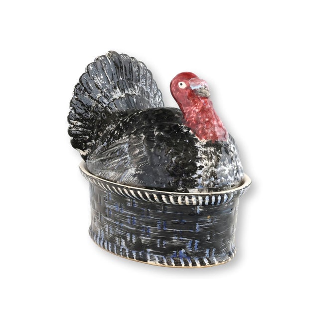 A turkey fit for a throne—or at least the most fabulous Thanksgiving table in town. This midcentury French majolica...