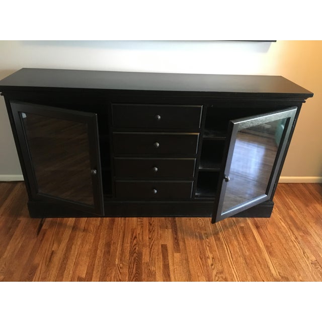 Pottery Barn Black Tucker Buffet Chairish