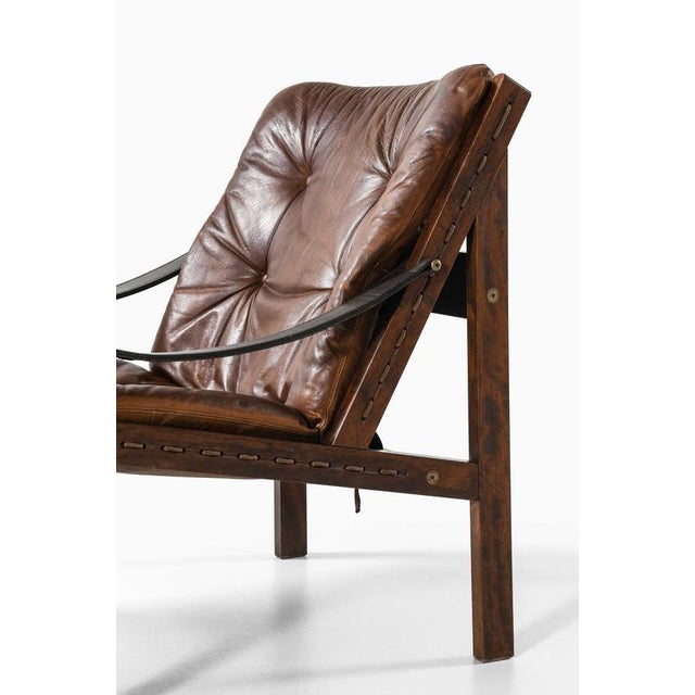 Torbjørn Afdal Leather Easy Chairs by Torbjørn Afdal for Bruksbo, 1962, Set of 2 For Sale - Image 4 of 11