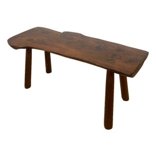 Wabi Sabi Rustic Bench in Elm, 1950s For Sale
