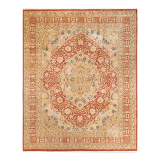 Mogul, One-of-a-Kind Hand-Knotted Area Rug - Orange, 8' 2" x 10' 2" For Sale