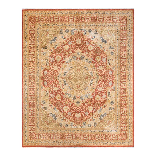 Mogul, One-of-a-Kind Hand-Knotted Area Rug - Orange, 8' 2" x 10' 2" For Sale
