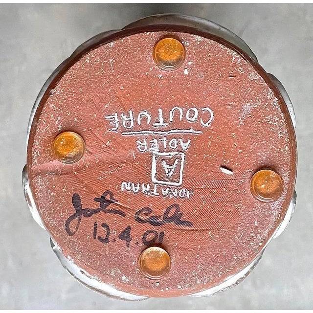 Ceramic Vintage Jonathan Adler Couture Circles Bespoke Tall Vase For Sale - Image 7 of 7