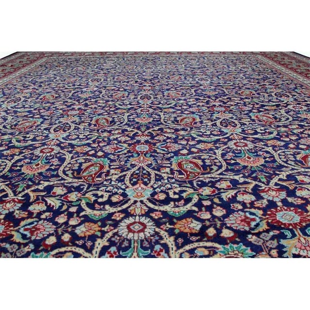 1960s Old Persian Tabriz Area Rug 10’2″ X 15’9″ For Sale In Dallas - Image 6 of 8