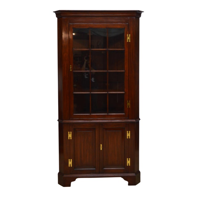 Henkel Harris Mahogany Corner Cabinet Chairish