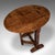 Wood Vintage Folding Oval Occasional Table, English, Gate Leg, Side, Jacobean Revival For Sale - Image 7 of 12