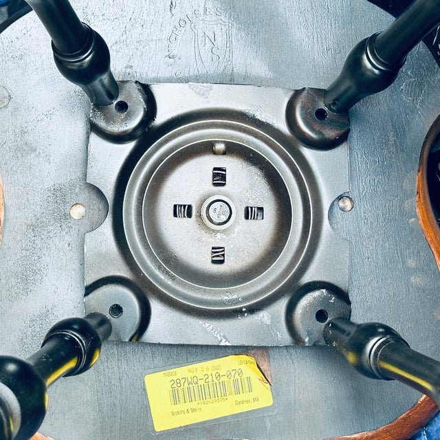 Black Nichols & Stone American Windsor Swivel Seat Counter Stools - a Pair For Sale - Image 8 of 11