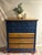 Mid-Century Modern Mid-Century Modern Deep Blue Geometric Wooden Dresser For Sale - Image 3 of 6