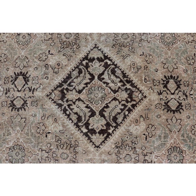 Early 20th Century Large Antique Persian Sultanabad-Mahal Rug With Sub-Geometric Floral Design 10'5 X 13'4 For Sale - Image 5 of 12