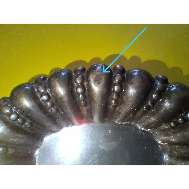 Vintage Siam of Peru Art Deco Fluted Sterling Silver Trinket Dish Master Salt For Sale In New York - Image 6 of 7