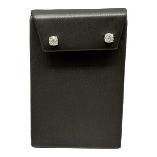 Diamond Cluster Earrings in 10kt White Gold – 0.50ctw, New, A Pair For Sale