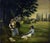 Elegant countryside scene signed by Emilio Pergola, a notable painter associated with the Neapolitan expressionist school...