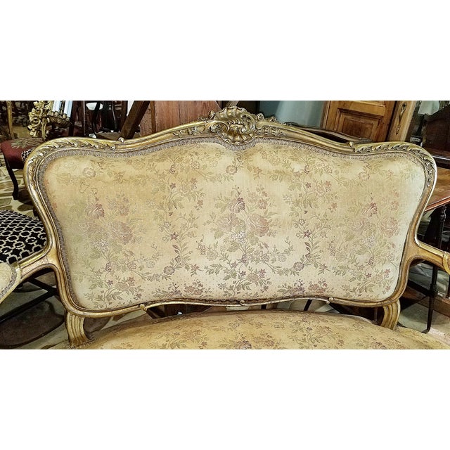 French French 19c Louis XV Style Settee Sofa For Sale - Image 3 of 11