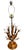 Mid-Century Modern Mid-Century Italian Hollywood Regency Gilt Iron Daisy & Tulip Tole Lamp For Sale - Image 3 of 16