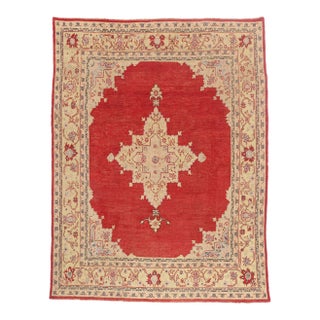 Antique Turkish Oushak Rug, 09'08 X 12'08 For Sale