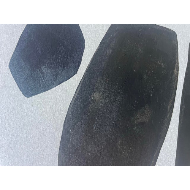 Black 2025 Contemporary Abstract Gallery Wall Collection of Paintings on Paper and Canvas by Artist r.k. Red For Sale - Image 8 of 11