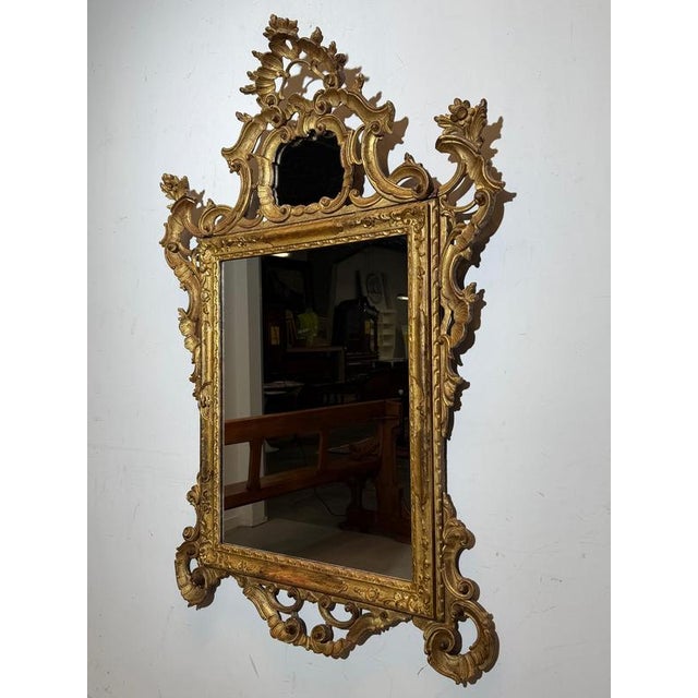 Brown Antique French Giltwood Mirror For Sale - Image 8 of 8