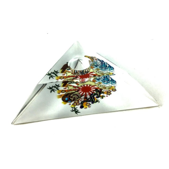 Glass Vintage 90’s Christian Audigier Lucite/ Glass Candle Holder For Sale - Image 7 of 11