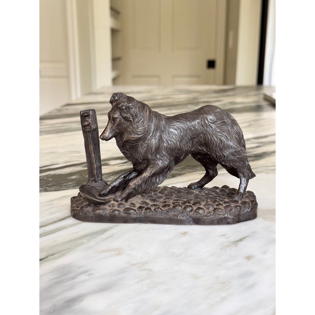 1970’s Jean Spouse for Heredities Bronze Collie at Water Pump For Sale - Image 15 of 15