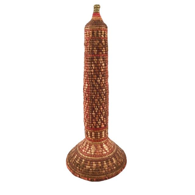 Early 20th Century Woven Basket Sculpture For Sale