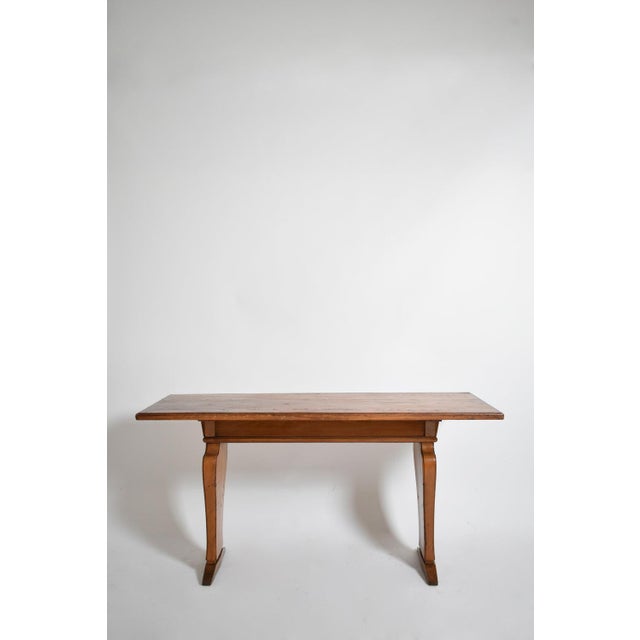 Neoclassical Oak Console Table, 1950s For Sale - Image 3 of 5