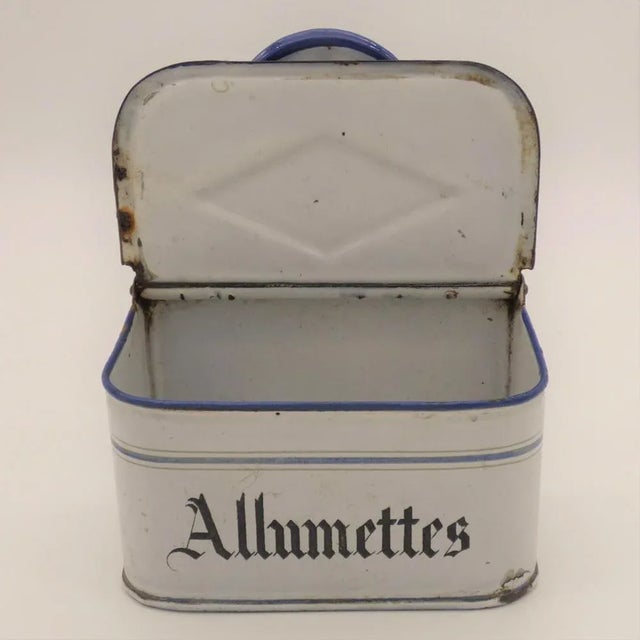 Enamelled Matches Container, France 1900s For Sale - Image 6 of 7
