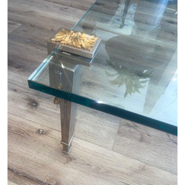 P.E. Guerin Louis XVI Style Bronze Garland Coffee Table. u.s.a Late 20th Century For Sale In Los Angeles - Image 6 of 14