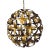 Currey & Company Modern Gold Orb Helenium Chandelier For Sale