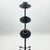 Hand Forged Iron Candelabra Set of 3 (93-113cm) Antique Copper Finish Barley Twist Stem with Socket and Drip Plate For Sale - Image 4 of 9