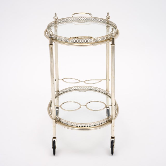 Art Deco Period Silver Bar Cart For Sale - Image 9 of 9