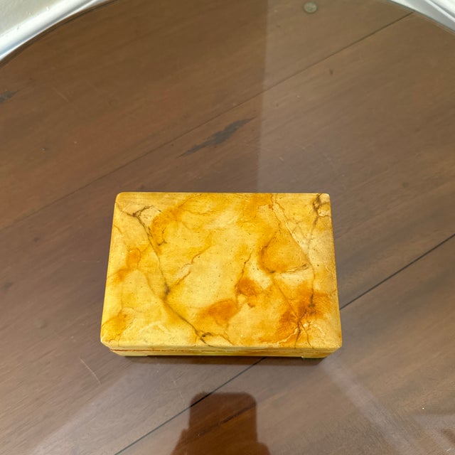 Vintage Faux Marble Box For Sale - Image 9 of 9