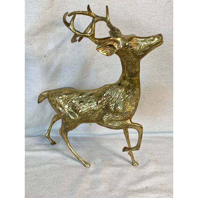 Vintage Large Brass Deer a Pair Chairish
