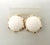 Vintage 1970s Signed Napier Round Domed White Textured Clip Earrings - 2 Pieces For Sale In Philadelphia - Image 6 of 8