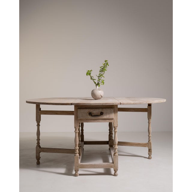 Oak Drop-Leaf Table, Antique, United Kingdom, Early 20th Century For Sale In Greensboro - Image 6 of 16