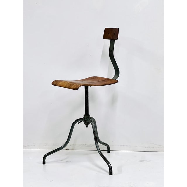 Wood Vintage Industrial Chair, 1950 For Sale - Image 7 of 16