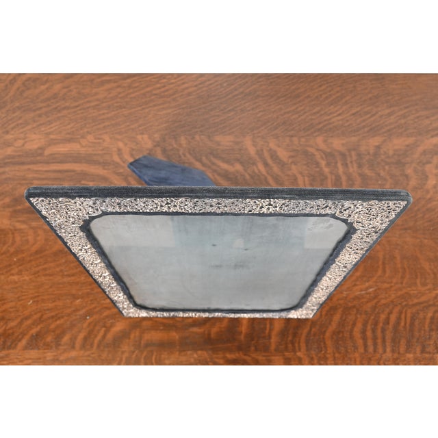 Tiffany & Co. Style Art Nouveau Italian Sterling Silver Overlay Picture Frame For Sale In South Bend - Image 6 of 14