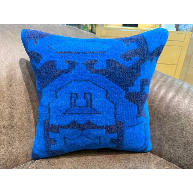 Vintage Turkish Rug Cushion Cover For Sale - Image 10 of 11
