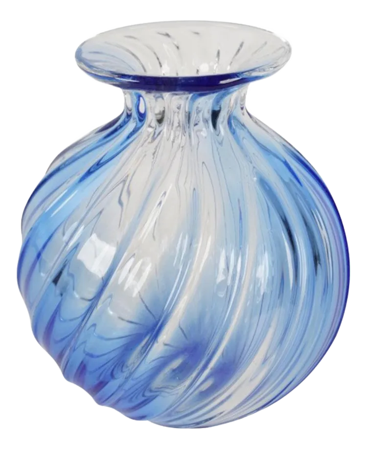 Archemide Seguso Twisted Glass Vase | Chairish