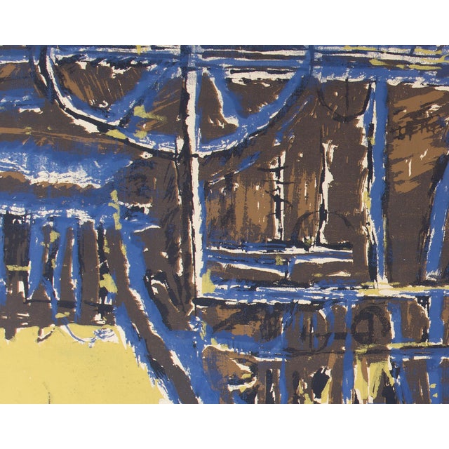 Printmaking Materials 1957 Abstract Serigraph Print by Moshe Tamir For Sale - Image 7 of 8