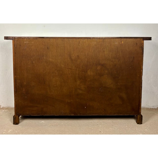 Spanish Rustic Oak Sideboard with Paneled Doors and Iron Hardware, 1930s For Sale - Image 10 of 11