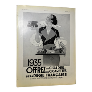 1934 French Cigarette Ad Print