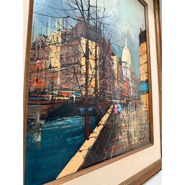 Mid-Century m.s.l Calvan Paris Oil Painting, Sacré-Cœur, Signed & Framed For Sale - Image 4 of 11