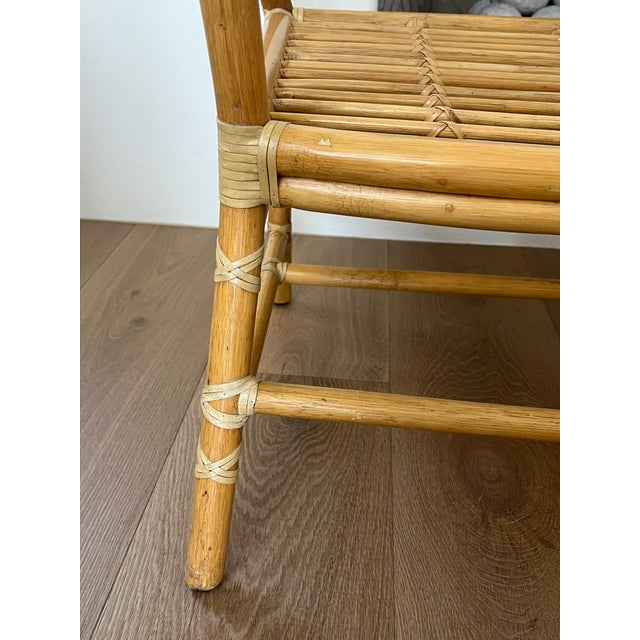 Pair of Vintage McGuire Bamboo & Leather Arm Chairs For Sale - Image 9 of 14