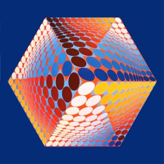 1970s Victor Vasarely Progression 3-7 Optic Art For Sale