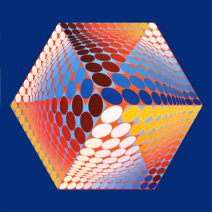 1970s Victor Vasarely Progression 3-7 Optic Art