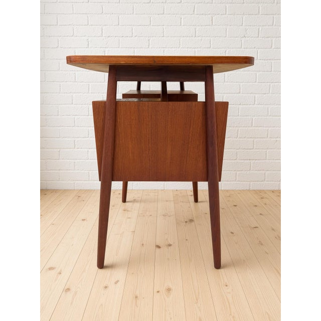 Danish Petite Teak Desk by Gunnar Nielsen for Tibergaard, 1960s For Sale - Image 9 of 13