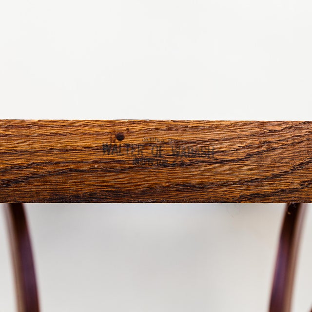 Brown Restored Mid Century Modern Round Walnut Pedestal Base Dining Table For Sale - Image 8 of 14